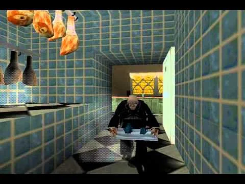 Lara Croft's butler in cold room